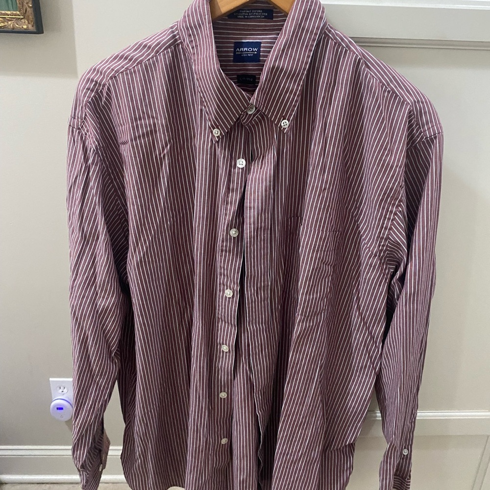 Arrow Men's Striped XL Crimson Shirt